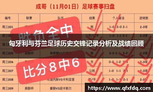 匈牙利与芬兰足球历史交锋记录分析及战绩回顾