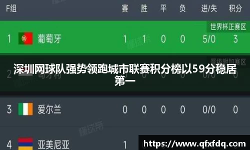 深圳网球队强势领跑城市联赛积分榜以59分稳居第一